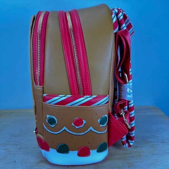 Loungefly Peanuts Snoopy Gingerbread House Mini Backpack Woodstock‎ Peppermint main image 4